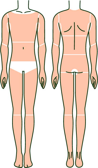 全身脱毛プラン 脱毛部位